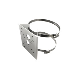 Supporto montaggio a palo bianco per telecamere minidome, compatibile serie Advance e Smart + box JB-100SMDA