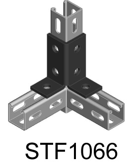 Staffa cannoncino zincata a caldo per profili 41x41 resistente e durevole uso industriale