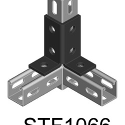 Staffa cannoncino zincata a caldo per profili 41x41 resistente e durevole uso industriale