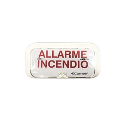 Targa ottico-acustica EN54 segnalazione allarme incendio LED bianco 71-91dB montaggio parete/incasso