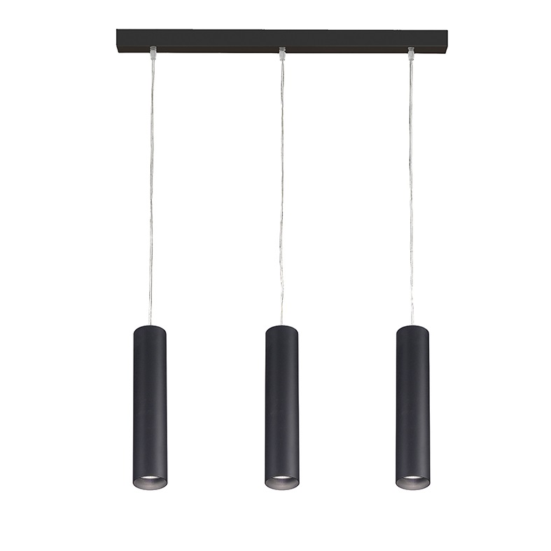 SOSPENSIONE LED 3000K NERO 3X15W