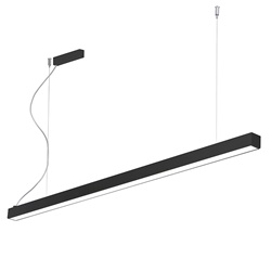 Sistema lineare LED 36W nero 4000K CRI90 per illuminazione a sospensione e soffitto ambienti professionali e residenziali