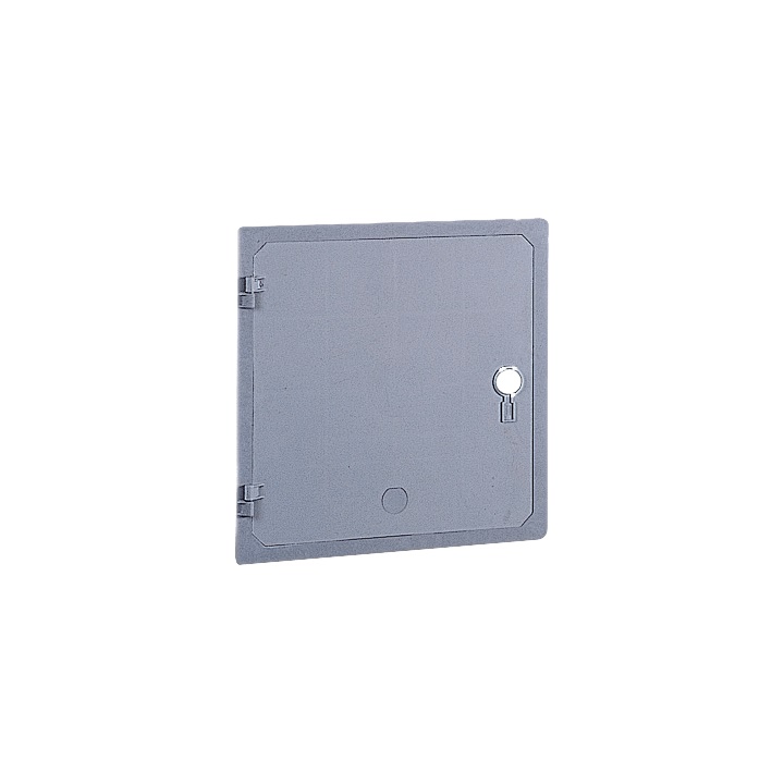 Sportello nicchia 550x550 mm vetroresina grigio RAL 7040 senza serratura IP43 IK10