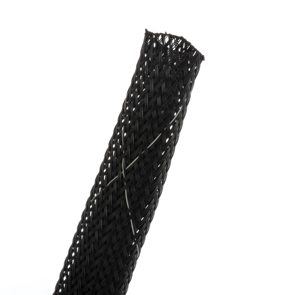 BRAIDED SLEEVE, FR, .50 X500 ,BLK,1