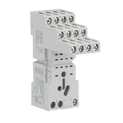Zoccolo logico CR-M4LS per relè 4 contatti commutatori 2c/o o 4c/o con morsetti a vite, uso industriale