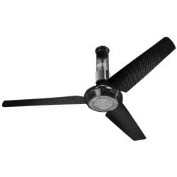 Ventilatore soffitto reversibile 180cm pale carbonio LED bianco