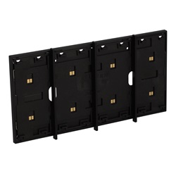 Frame elettrificato nero 3 moduli più 1, per comandi digitali installazione domestica e professionale