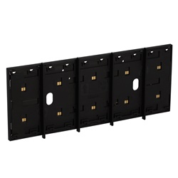 Frame elettrificato 4 moduli + 1 nero con barrette estetiche per comandi digitali, installazione elettrica avanzata