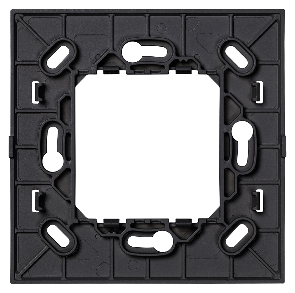 Supporto radio grigio per placca Classic 2 moduli installazione parete comando EnOcean Bluetooth ZigBee