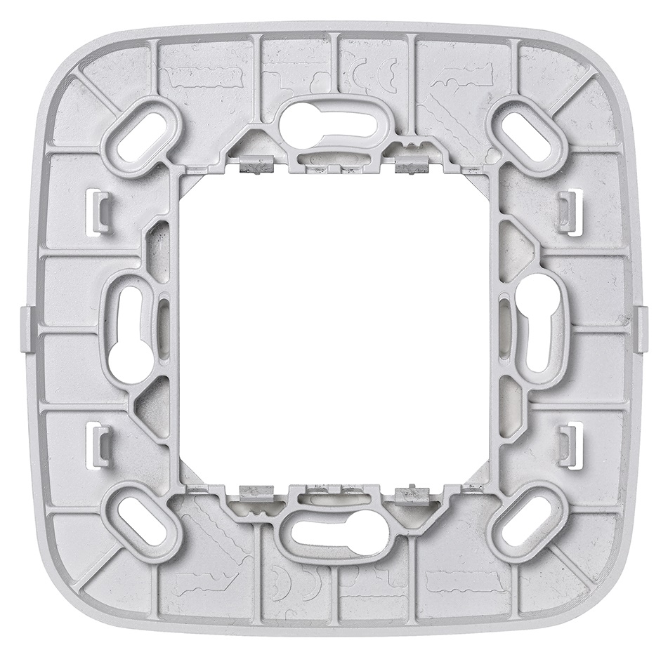 Supporto radio placca Round 2 moduli bianco per comando wireless EnOcean Bluetooth ZigBee parete