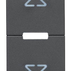 Mezzi tasti intercambiabili 1 modulo simboli frecce colore grigio per dispositivi elettrici