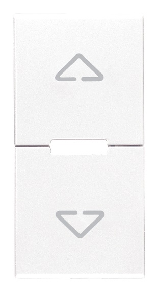Due mezzi tasti intercambiabili 1 modulo simboli frecce colore bianco per impianti elettrici