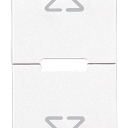 Due mezzi tasti intercambiabili 1 modulo simboli frecce colore bianco per impianti elettrici