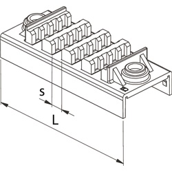 Kit supporti 4 barre 10mm trifase neutro per installazioni elettriche professionali