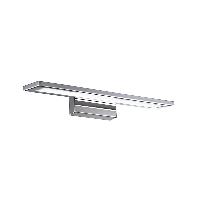 Applique bagno LED 10W 3000K CRI80 finitura cromo IP20 per specchi e pareti