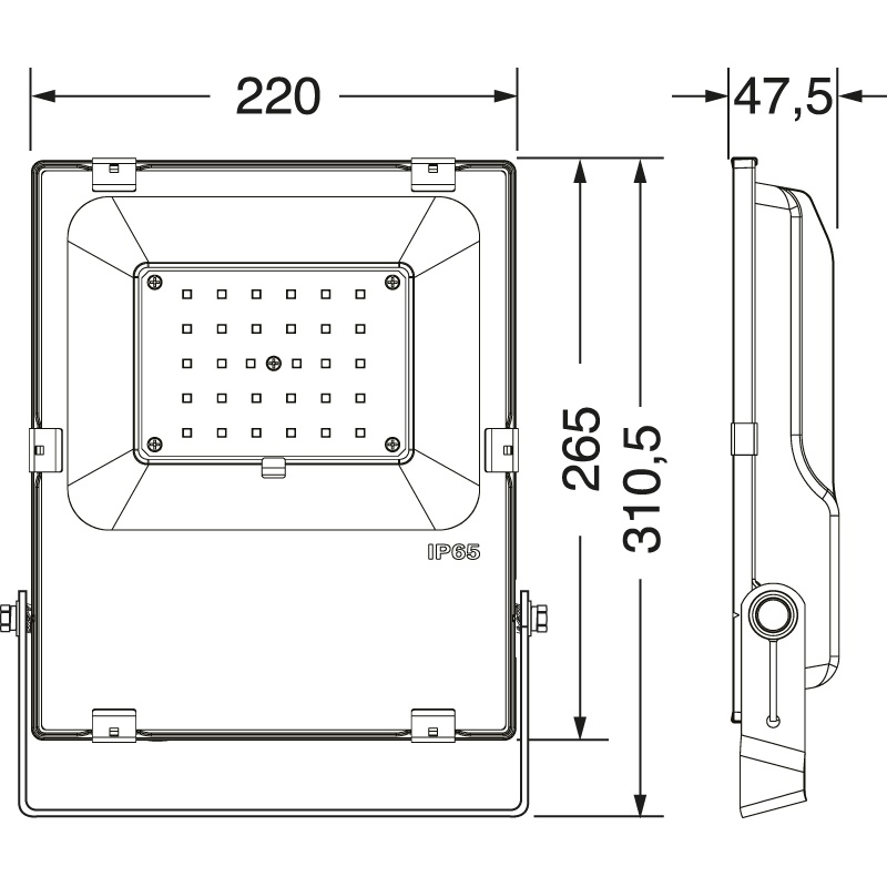 Proiettore LED esterno RGBWW 50W IP65 resistente agenti atmosferici giardini terrazze eventi