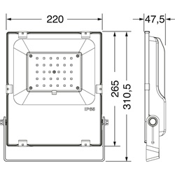 Proiettore LED esterno RGBWW 50W IP65 resistente agenti atmosferici giardini terrazze eventi
