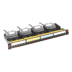 Patch panel 24 porte RJ45 Cat6A UTP Quick Connect per reti cablate professionali montaggio rack 19