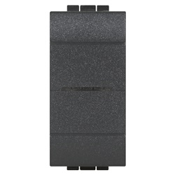 Deviatore connesso antracite 1 modulo controllo luci locale e remoto fino 250W impianti elettrici moderni