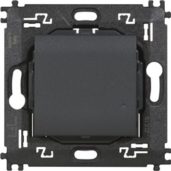 Comando luci wireless antracite 2 moduli LED segnalazione batteria 8 anni autonomia installazione superficiale/incasso