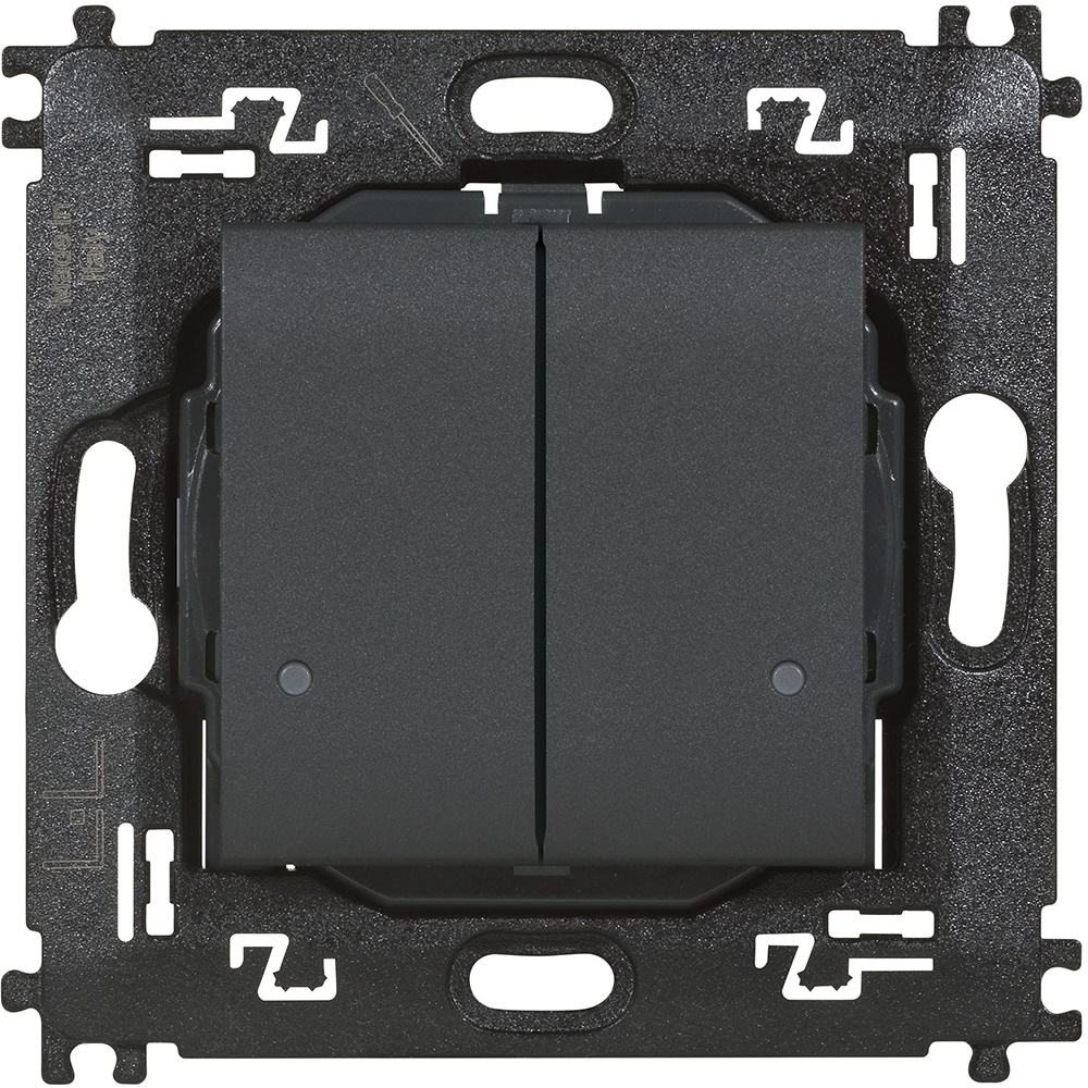 Comando doppio luci wireless antracite 2 pulsanti controllo dispositivi installazione superficiale/incasso batteria lunga durata