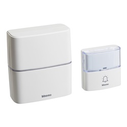 Kit campanello senza fili bianco alluminio advanced per uso domestico