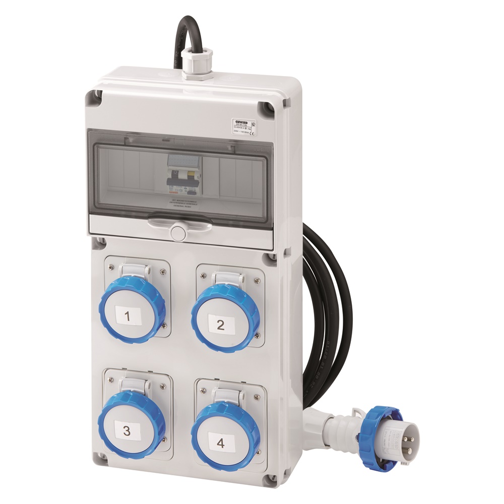 Quadro elettrico mobile Serie 68 ASC 3x2P + 1x3P16A protezione magnetotermica cantiere