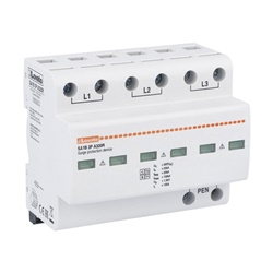 Scaricatore sovratensioni tipo 1-2 3 poli 25kA con contatto remoto per protezione impianti elettrici