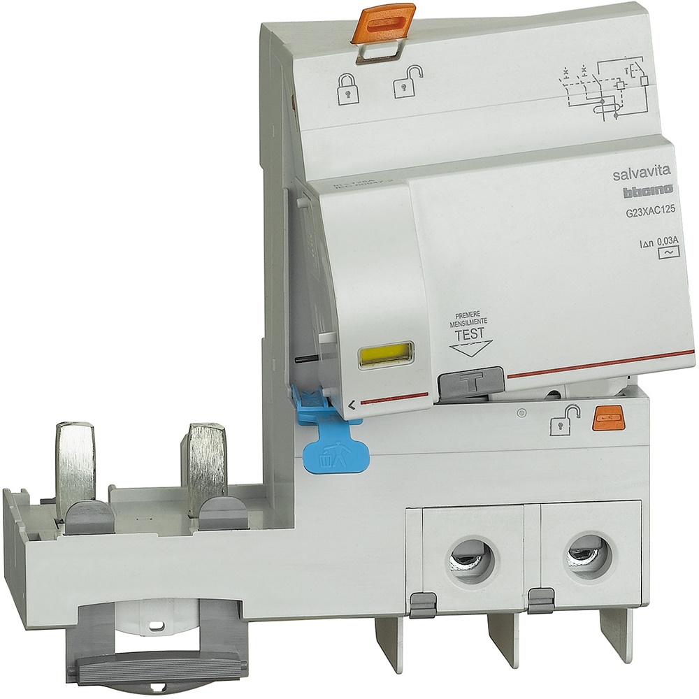 Modulo differenziale AC 2 poli 125A 30mA protezione salvavita impianti elettrici residenziali e industriali