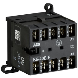 Mini Contactor Relay K6-40E-F-80 4 Poli 220-240V AC Connessioni Flat Pin per Automazione Industriale e Edilizia