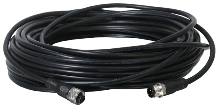 Cavo M12-C2012 schermato 20m connettore M12 femmina per collegamenti industriali