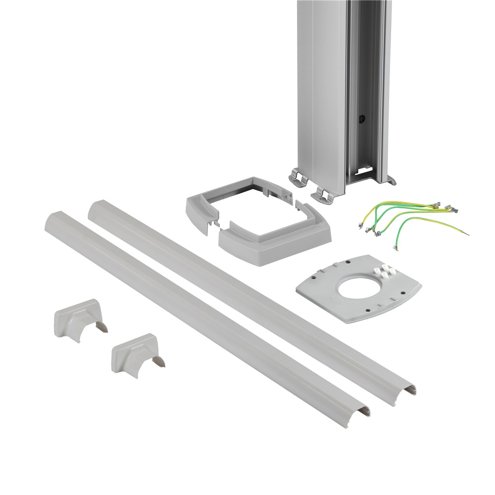 Colonna bifacciale alluminio Interlink altezza 2,7-3,7m per impianti elettrici industriali e civili