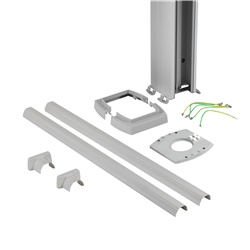 Colonna bifacciale alluminio Interlink altezza 2,7-3,7m per impianti elettrici industriali e civili