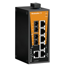 Switch industriale Ethernet 8 porte RJ45 2 porte fibra ottica SC alta velocità per ambienti industriali