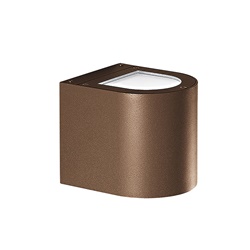 Applique LED biemissione 9W 3000K IP65 esterno tondo marrone resistente