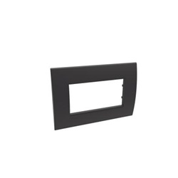 Placca incasso 4 moduli LivingLight nera per installazioni elettriche residenziali e professionali