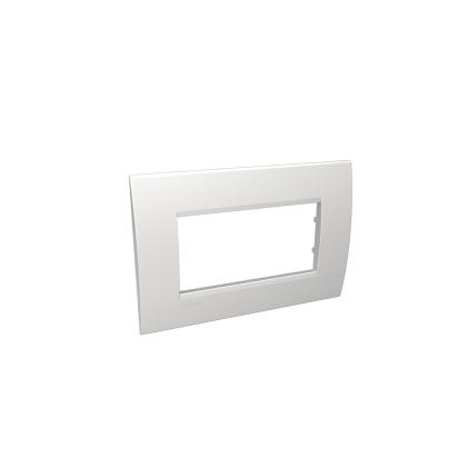 Placca 4 moduli Interlink LivingLight Tech colore tortora per installazioni a parete