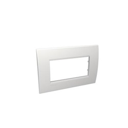 Placca 4 moduli Interlink LivingLight Tech colore tortora per installazioni a parete