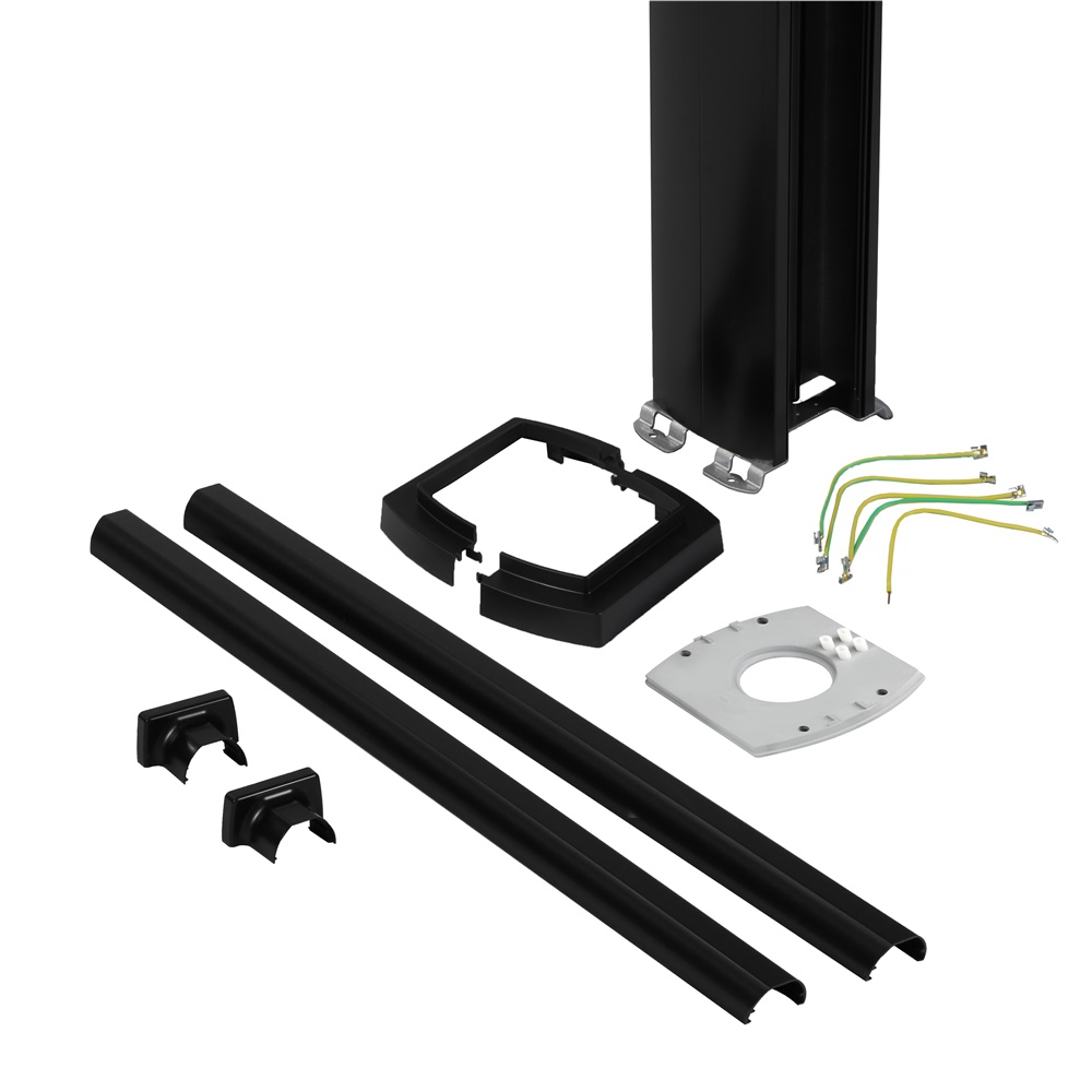 Colonna bifacciale nera Interlink altezza 2,7-3,7 m per impianti elettrici interni