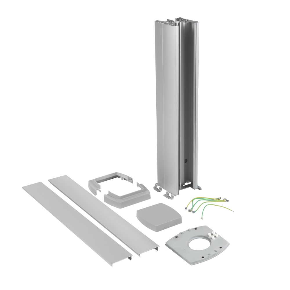 Minicolonna bifacciale alluminio 680 mm per installazioni elettriche organizzazione cavi professionale