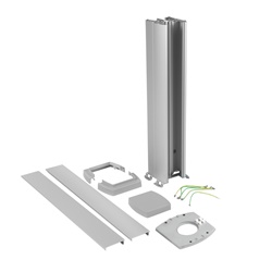 Minicolonna bifacciale alluminio 680 mm per installazioni elettriche organizzazione cavi professionale