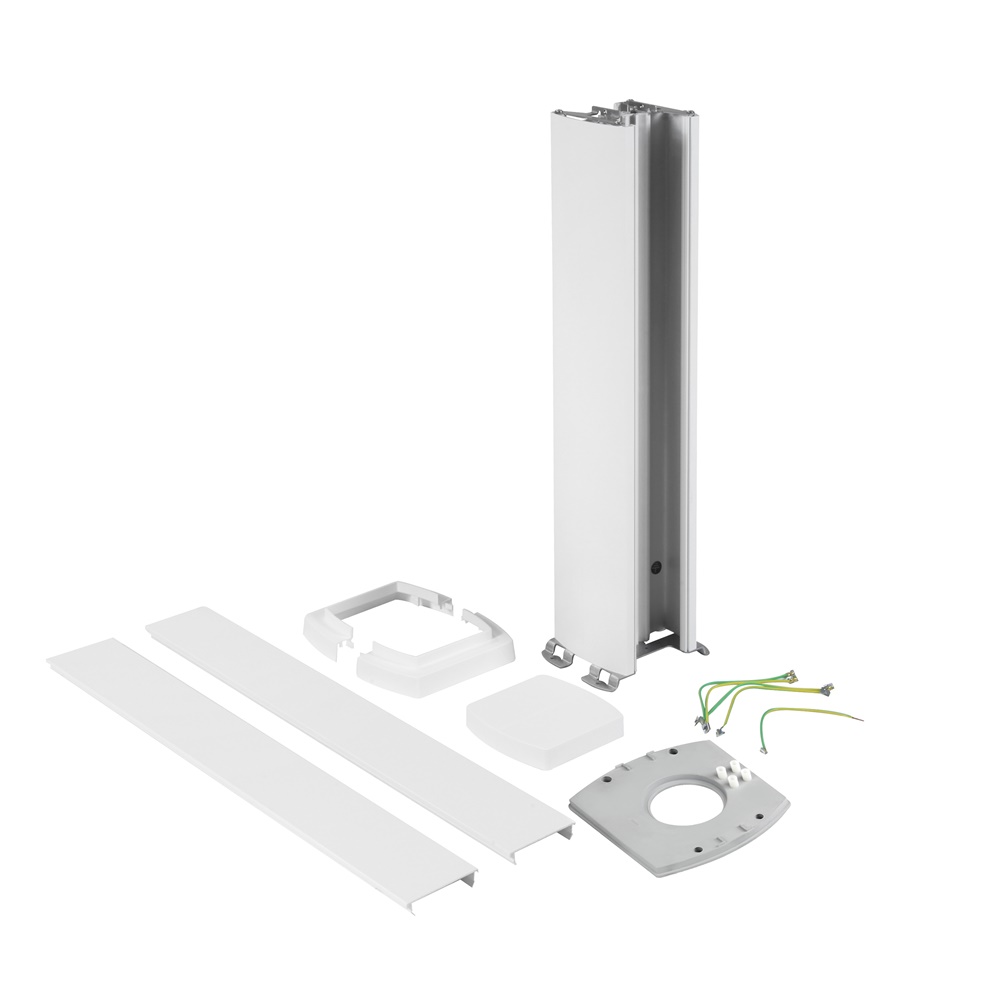 Minicolonna bifacciale bianca 680 mm per distribuzione impianti elettrici professionali e residenziali