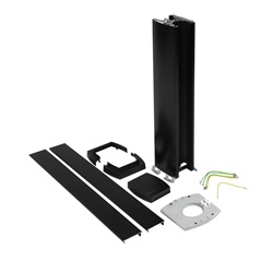 Minicolonna bifacciale Interlink 680 mm nero per installazioni elettriche compatte