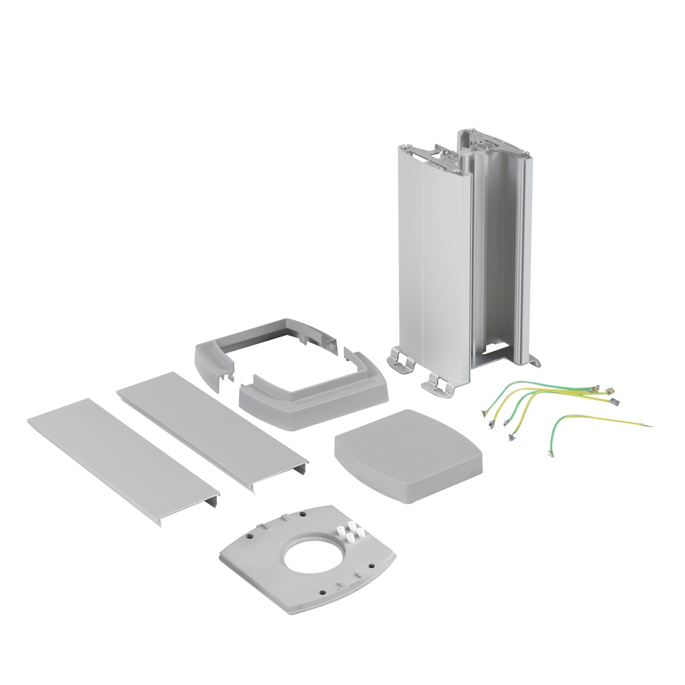 Minicolonna bifacciale alluminio 340mm per impianti elettrici distribuzione cablaggio