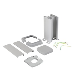Minicolonna bifacciale alluminio 340mm per impianti elettrici distribuzione cablaggio