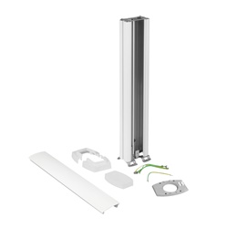 Minicolonna monofacciale curva 680 mm bianco per installazioni elettriche professionali