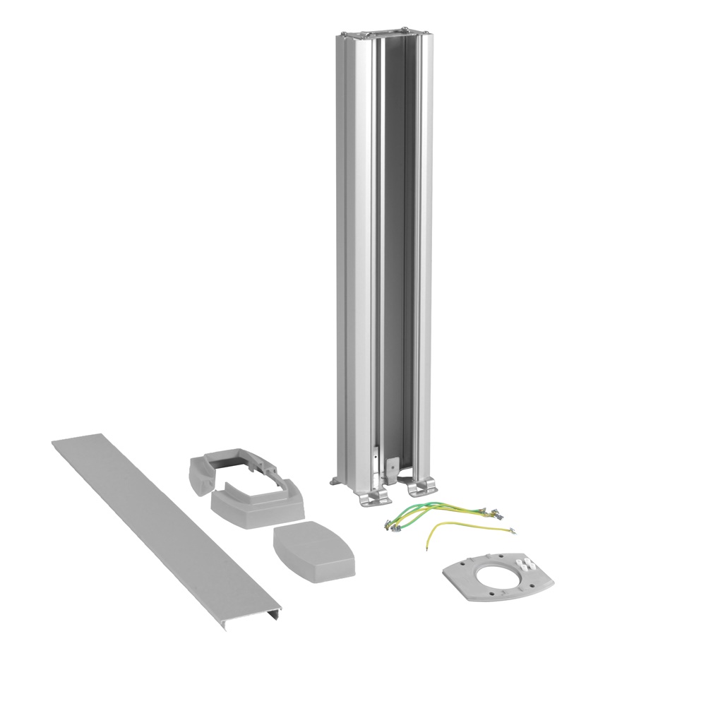 Minicolon monofacciale alluminio 680 mm per organizzazione impianti elettrici industriali e commerciali