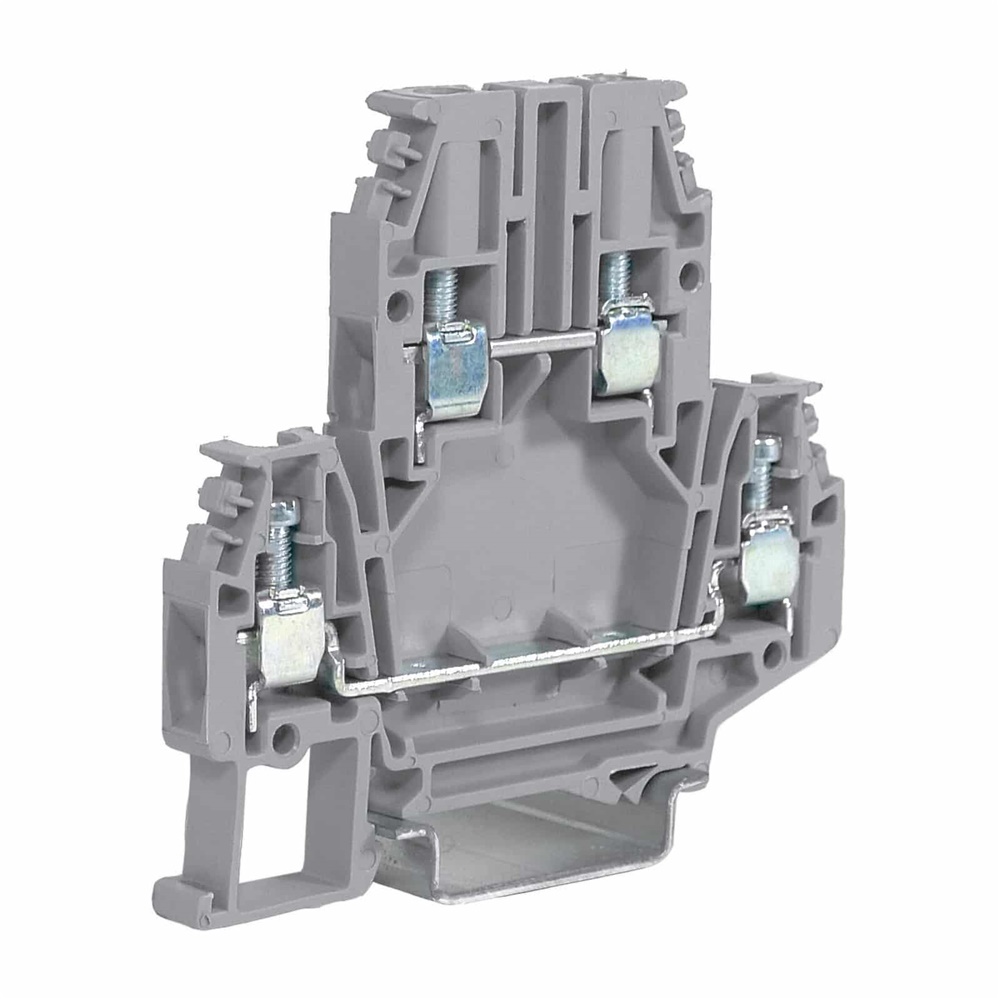 Morsetto a vite 4mm² 2-piani colore blu serie DBC per cablaggio elettrico