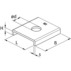 Piastra terminale BFX 3x20 mm M6 acciaio zincato fissaggio elettrico