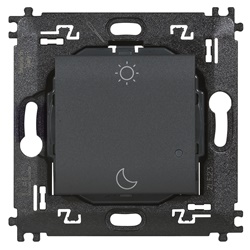 Comando wireless Notte&Giorno 2 pulsanti antracite per scenari domotica batteria lunga durata